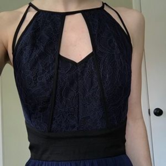 BCBGeneration Black & Blue Dress - Picture 3 of 8